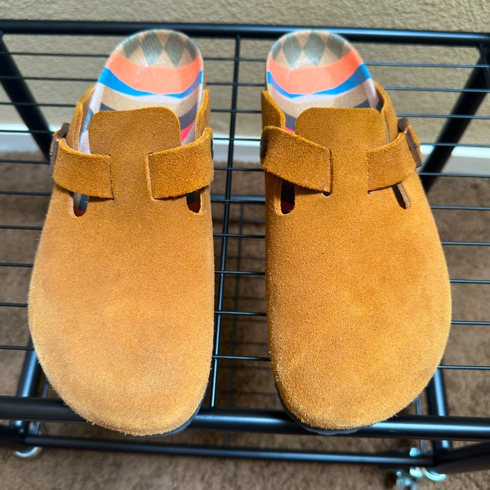 Womens Birkenstock Boston Geo Clog - Mink size 40 (9-9.5)